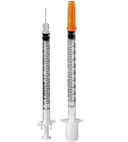 BBraun Omnican Шприц инсулиновый трехкомпонентный Омникан 1 мл U-100 с интегр иглой 30G (0,3х12)
