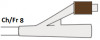 Rusch Катетер Фолея двухходовой детский силиконовый Brillant с обтуратором 31 см (CH/Fr 8, баллон 3 мл)