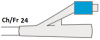 Rusch Катетер Фолея двухходовой силиконовый Brillant, 20-30 мл, 41 см (CH/Fr 24)
