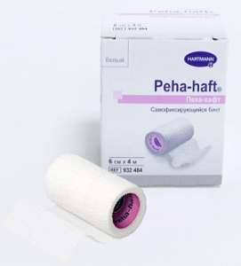 Hartmann PEHA-HAFT Бинт самофиксирующийся ПЕХА-ХАФТ 4 м х 8 см, белый . Фото N2
