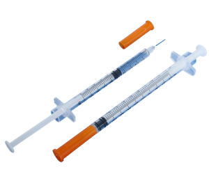 SFM Шприцы инсулиновые трехкомпонентные одноразовые 1 мл U-100 с несъемной иглой 29G (0,33х12,7) №10. Фото N2