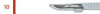 Feather Скальпель одноразовый с пластиковой ручкой стерильный, 20 штук (размер 10, 200130010)