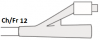 Beromed Катетер Фолея двухходовой силиконизированный латексный Berocath, 30мл (CH/Fr 12, белый)