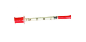 SFM Шприцы инсулиновые трехкомпонентные одноразовые 1мл U-40 с несъемной иглой 30G (0,30 х 8,0) №10. Фото N2