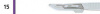 Feather Скальпель одноразовый с пластиковой ручкой стерильный, 20 штук (размер 15, 200130015)
