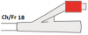 Rusch Катетер Фолея двухходовой силиконовый Brillant, 10 мл, 41 см (CH/Fr 18)