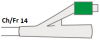 Rusch Катетер Фолея двухходовой силиконовый Brillant, 10 мл, 41 см (CH/Fr 14)