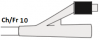 Rusch Катетер Фолея двухходовой детский силиконовый Brillant с обтуратором 31 см (CH/Fr 10, баллон 5 мл)