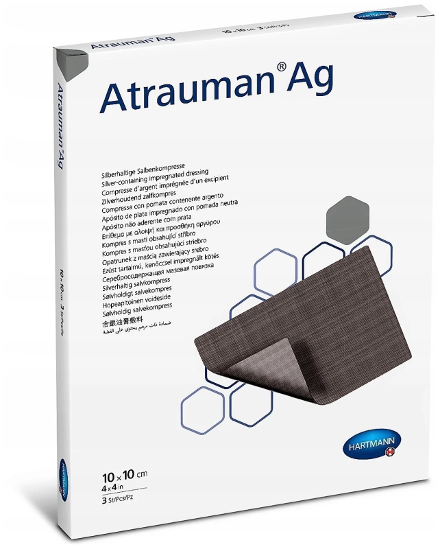Hartmann ATRAUMAN AG Повязка мазевая серебросодержащая Атрауман АГ, 10 х 10 см. Фото N3