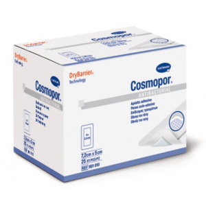 Hartmann COSMOPOR Antibacterial Самоклеяющиеся серебросодержащие повязки Космопор, 7,2 х 5 см