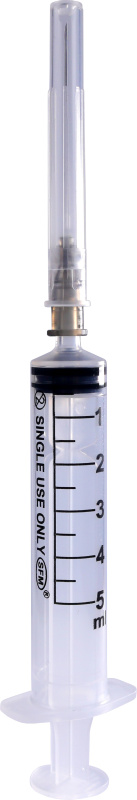 SFM Шприцы трехкомпонентные 5 мл с иглой 22G (0,70 x 40 мм), Люэр, 100 штук. Фото N2 SFM Шприцы трехкомпонентные 5 мл с иглой 22G (0,70 x 40 мм), Люэр, 100 штук. Фото N2