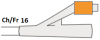 Beromed Катетер Фолея двухходовой силиконизированный латексный Berocath, 30мл (CH/Fr 16, оранжевый)