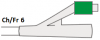 Rusch Катетер Фолея двухходовой детский силиконовый Brillant с обтуратором 31 см (CH/Fr 6, баллон 1,5 мл)