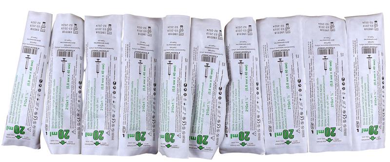 SFM Шприцы трехкомпонентные 20 мл с иглой 21G (0,80 x 40 мм), Люэр, 50 штук. Фото N2 SFM Шприцы трехкомпонентные 20 мл с иглой 21G (0,80 x 40 мм), Люэр, 50 штук. Фото N2