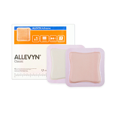 Smith+Nephew ALLEVYN ADHESIVE Повязка абсорбирующая водонепроницаемая адгезивная АЛЛЕВИН 7.5х7.5см