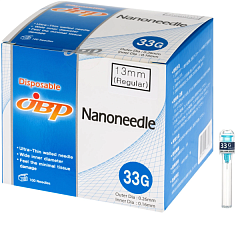 JBP Nanoneedle Иглы для микроинъекций 33G 0,26 x 13 мм, 100 штук