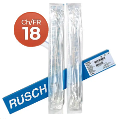 М Rusch Brillant Катетеры Фолея двухходовые силиконовые, CH/Fr 18, 10 штук