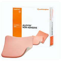 Smith+Nephew ALLEVYN NON ADHESIVE Повязка абсорбирующая водонепроницаемая неадгезив АЛЛЕВИН 20х20 см