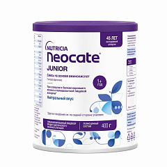 Nutricia Neocate Junior Смесь Неокейт Джуниор для детей старше 1 года, гипоаллергенная, 400 гр