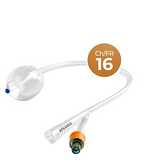 М Apexmed Катетеры Фолея двухходовые силиконовые CH/Fr 16, 10 штук