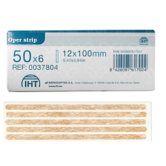 Iberhospitex OPER STRIP Гипоалл. полоски на опер. швы (стер. по 6 шт.) 12 х 100 мм, 300 шт.