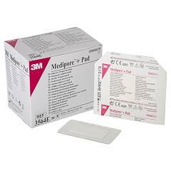 3М Medipore +Pad Повязка Медипор Пад на мягкой эластичной основе с впитывающей подушечкой, 6 х 10 см