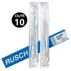 М Rusch Brillant Катетеры Фолея двухходовые детские силиконовые, с обтуратором, CH/Fr 10, 5 штук