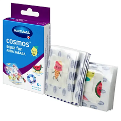 Hartmann Cosmos aqua fun Пластыри водонепроницаемые прозрачные Космос Аква Забава, 12 штук