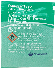 Coloplast Conveen Защитная пленка "Преп" в салфетках