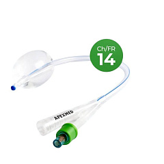 М Apexmed Катетеры Фолея двухходовые силиконовые CH/Fr 14, 10 штук