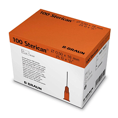 BBraun Sterican Игла инъекционная Стерикан 25G (0,50 х 16 мм), 100 штук
