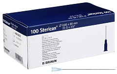 BBraun Sterican Игла инъекционная Стерикан 23G (0,60 х 80 мм), 100 штук